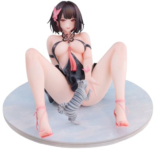 Zhongkaihua Anime-Illustration Lily-Chan Figur Lily-Chan Actionfigur 23 cm sitzender Stil Anime Girl Modell PVC Statue Weihnachten Schreibtisch Dekoration