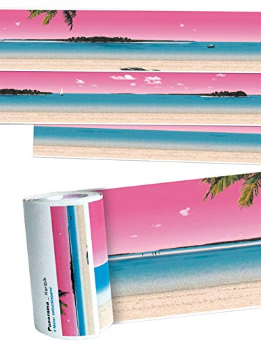 PANORAMA BORTE · Tapete · Bordüre · keine Motivwiederholung. einfach an die Wand zu bringen, da selbstklebend! (Karibik)