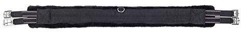 HKM Teddy Sattelgurt, Schwarz/Schwarz, 125 Größe
