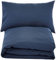 Amazon Basics Deluxe-Bettwäsche-Set aus Mikrofaser, 135 x 200 cm, Marineblau, Gestreift