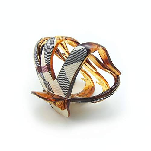 Meilliwish Edel Wunderschönen Groß Large Elegant Temperament Frauen Pferdeschwanzhalter Haarklammer 1 Stück(D104)(Black)