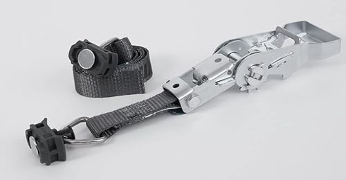 FLEXMO | 4 Stück Ratschenspanngurte mit Fitting für Zurrschiene | Länge 3 Meter | DIN EN 12195-2 | Ratschenzurrgurte | Zurrgurt