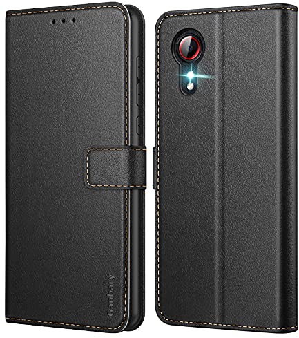 Ganbary Cover Samsung Galaxy Xcover 5, 360 Protettiva Caso in PU Pelle Premium Portafoglio Custodia per Samsung Galaxy Xcover 5, [Kickstand] [Slot per Schede]-Nero