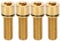4 Pièces Boulons de Tige de Guidon de Vélo, Vis Hexagonales Intérieures en Alliage de Titane M7x20mm pour Vélo de Montagne(Or)