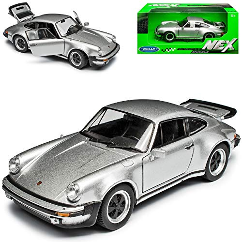 Welly Porsche 911 G-Modell Turbo Silber Coupe 1973-1989 1/24 Modell Auto