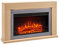 BALDERIA Xerxes Elektrokamin - Elektrischer Standkamin mit Heizung 1000/2000 W, realistischer 3D-Flammeneffekt, LED-Beleuchtung, Fernbedienung programmierbar, Timer, Thermostat, Hellbraun