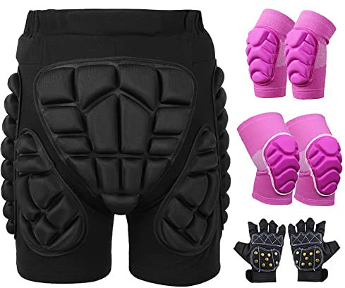 XUEBIN Schutzhose 3D Gepolsterte Protektorhose Atmungsaktive Snowboardshorts Für Kinder Gepolsterte Protektorhose (Color : A1, Size : L)