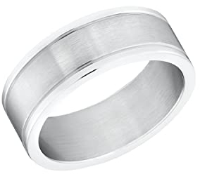 s.Oliver Ring Edelstahl Herren Ringe, Silber, Kommt in Schmuck Geschenk Box