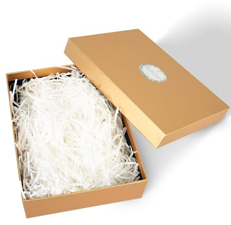 500g White Shredded Tissue Paper for Gift Boxes & Hamper Filing, Shredded Paper for Gift Box Filler Packaging & Basket Stuffing