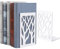 Buchstützen Metall, Buchhalter Regal-1 Paar Bookend Holder mit rutschfeste Bücherstopper für Schule Zuhause Büro (Weiß)