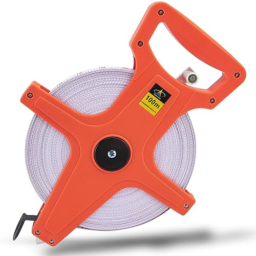 300 Ft Tape Measure, Open Reel Long Tape Measure, 100 Meter, Fiberglass
