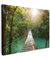 MuchoWow© Bilder 80x60 cm Wohnzimmer Deko Modern Wandbild Foto auf Leinwand Bild Schlafzimmer Room Decor Geschenke Dschungel - Wasser - Brücke - Natur - Grün - Pflanzen
