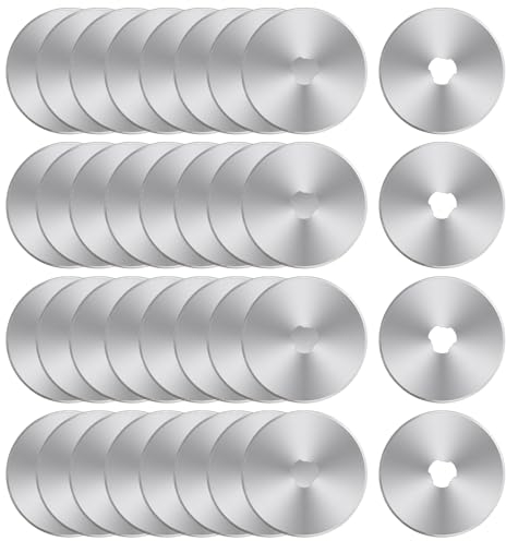 Sutekus 28 mm Rollschneider-Klingen, 36 Packungen, Ersatzklingen für Handwerk, Quilten, Scrapbooking, Nähen, kompatibel mit Fiskars Olfa Martelli Truecut Cutter (28 mm)