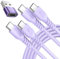 TECHGEAR Cavo caricabatterie da USB C a USB C 60 W (1 M+1 M+adattatore) Cavo intrecciato FORTE da tipo C a C Cavo dati a ricarica rapida compatibile con iPhone 15, iPad Pro 2022, iPad 10th 2022, MacBo
