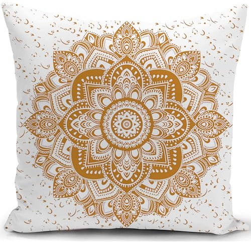 KUNQIAN Kissenbezug Boho orientalische Kissen deko Geschenke für Mandala sofakissen kissenbezüge dekokissen couchkissen kissenhülle Sofa gartenmöbel Balkon Wohnzimmer Zimmer zierkissen 40x40cm