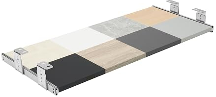 FIX&EASY ausziehbarer unterbau Tastaturauszug, Tastaturablage in versch. Farben auf Wunschbreite angepasst, 300mm Auszugsschienen verzinkt für Tastatur Maus Computertisch PC Tisch untertischmontage