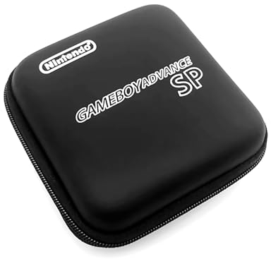 GBASP Tragetasche für Gameboy Advance GBA SP Handkonsole mit Kristallschale, tragbar, stoßfest, EVA-Schutz, Schwarz, Zubehör