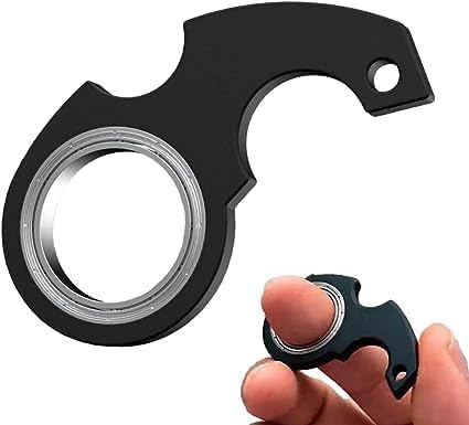 Schwarzes Schlüsselanhänger-Set, Fidget-Ring-Set, Schlüsselanhänger, Spinner, Fidget-Ring, Metall, Schlüsselanhänger-Typ-Kit für Männer und Frauen
