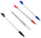 Lot de 4 stylets télescopiques de rechange pour console de jeu 3DS XL LL 3DSLL 3DSLL Rouge/blanc/noir/bleu