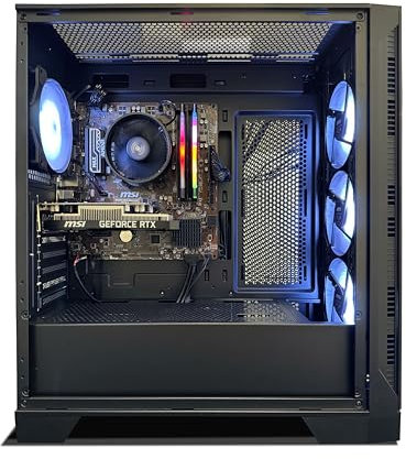 NSX GAMING Tomcat Desktop Pc Ryzen 5 5500, RTX 3050 6GB, (2 * 8GB) 16 Gb RAM 3600 RGB, SSD 480GB M.2 NVME, W11, WiFi Ready, Mouse e tastiera, 1 anno di produzione