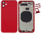 Globalstock Chassis Arriere en Vitre pour iPhone 11 + Coque + Tiroir SIM Compatible Nu Noir/Blanc/Rouge/Jaune/Vert/Violet | Back Cover + Frame (Rouge)