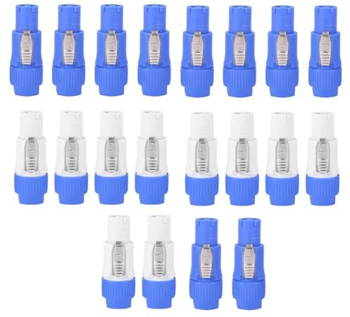 Tagtight 3-Poliger Powercon-Stecker, NAC3FCA NAC3FCB Speakon-Stecker, 20 A, 250 V AC-Netzstecker, AC Power Plug Nac3fca Connector für Bühnenlicht, LED-Bildschirm, Neutrik Adapter
