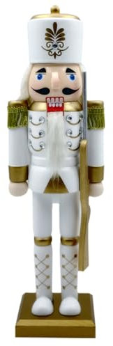 Soldat Casse Noisette 30 Cm Figurines De Casse Noisette Traditionnelles Noël Ornement Noël Décoratif Sur Support En Bois Pour Enfants Collectionneurs Décorateurs Maison Donateurs (Édition pistolet)