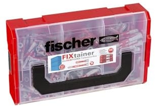 fischer | FixTainer - DUOPOWER Tiefenbiss-Box | Vorsortiert in vier Abmessungen, 210-teilig