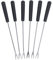 6-Piece Stainless Steel Fondue Forks Set - Resistant Long Fondue Forks for Cheese, Chocolate, Cake, Fruit