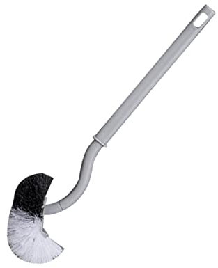 Gogogmee 3pcs Long Handle Toilet Brush Wall Hanging Cleaning Wc Tool for Bathroom Hotel Grey No Dead Ends Toilet Supplies Cleaning Brush