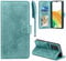 EASDNB Lederhülle für Samsung Galaxy A33 5G Hülle, Handyhülle für Galaxy A33 Flip Wallet PU Leder Case [Kartenfach] [Magnet] [Standfunktion] Prägung Klapphülle Schutzhülle für Samsung A33, Grün