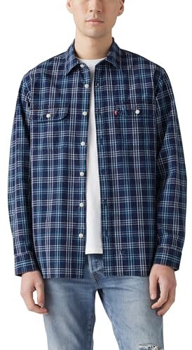 Levi's Homme Surchemise Velours Worker Jackson Blairmore Indigo Yarndye Blues M