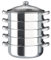 30cm 5 Tier Stainless Steel Steamer Cooker Pot Set Cook Food Pan Veg W/Lid