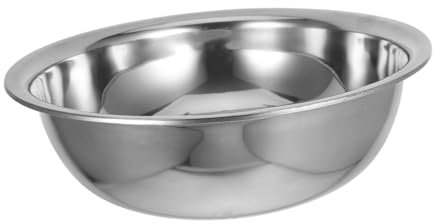 DOITOOL Large Stainless Steel Mixing Bowl 12.89in Metal Salad Soup Container Kitchen Bowl for Flour Dough Vegetable Washing Round Stable Base