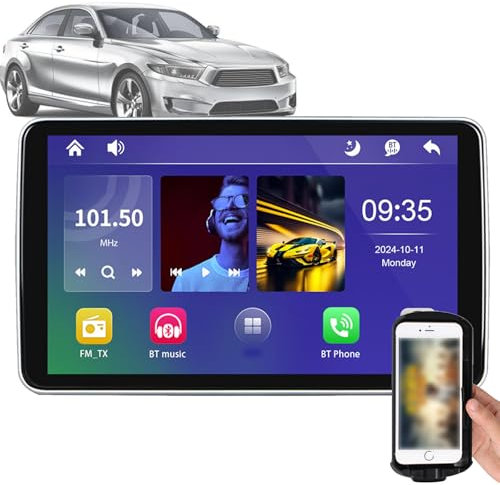 VNATWGOO Car Display Screen, Support Cordless Carplay & Android Auto, Car Headrest TV Touch Screen, Car Headrest TV Touch Screen