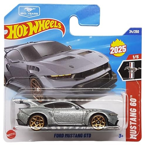 Hot Wheels - Ford Mustang GTD - Mustang 60th 1/5 - HYW19 - Short Card - Silber metallic - 60 Years - Mattel 2025-1:64