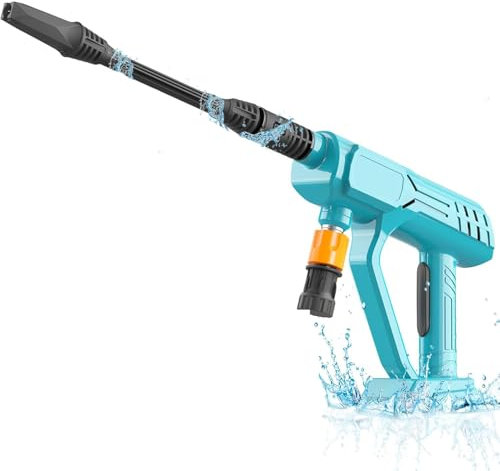 Neue Upgrades，Akku Hochdruckreiniger für Makita 18V Akku,18V Mobiler Hochdruckreiniger mit 2 x 5500mAh Akku und 5MSchlauch,，mit 5.5Ah Akku，Schaumkrug,für Auto Waschen Teppichreinigen Bewässern ﻿