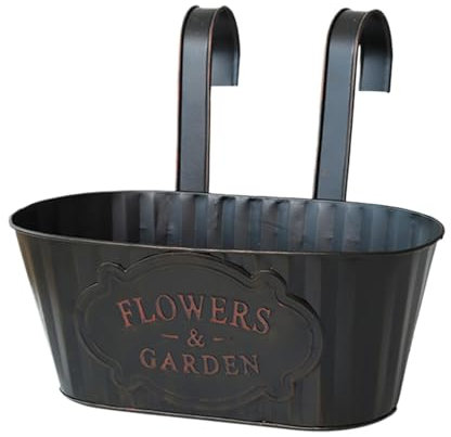 Pentola Per Piante Sospese, Fioriere Balconi Per Ringhiera, Over Fioriere Da Recinzione All'aperto E Colorato Fioriera Da Parete In Metallo Interno/all'aperto Per Ringhiera Recinzione Balcone