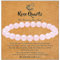 AWARDSEN Quartz Rose Bracelet Pierre Naturelle Femme hommes Pierre Precieuse Bracelet Stretch Perle Bijoux Cadeau pour Femme hommes 8mm