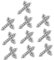 VALICLUD 10pcs Nail Art Accessories Cross Charms for Adult Colorful Cross Nail Art Decoration Decorations Metallic Trendy Gothic with Aesthetic Nail Bling Charms Silver Alloy