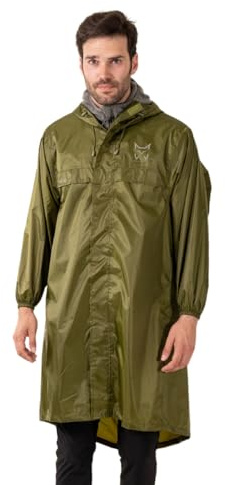 ALTUS Atmospheric J30 Raincoat | Rain Poncho | Hollow for Backpack | Raincoat, Avocado, L