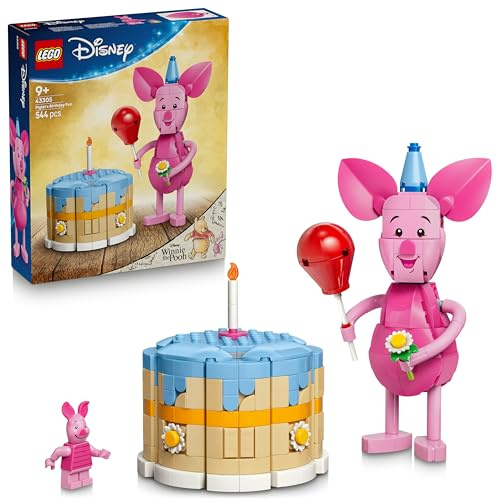 LEGO | Disney Piglet's Birthday Fun - Building Toy w/Cute Animal Figure, Birthday Cake & Collectible Minifigure - Gift Idea for 9+ Year Old Girls & Fans - 43305