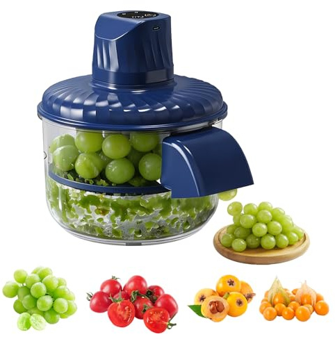Sbucciatrice per Uva,Automatica Pelatrice Elettrica Sbucciatore Automatico per Frutta Ricaricabile,Pela Frutta Elettrico per Nespole,Pomodorini,Frutta, Patate,Aglio,Verdure