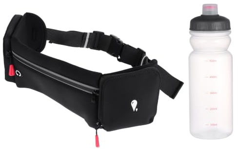 SUPVOX Fitnesswasserflasche mit Hüfttasche Wasserflaschentasche Multifunktionale Gürteltasche für Fahrrad und Wandern Leichtes Trinkflaschentasche mit Musiköffnung für Damen und Herren
