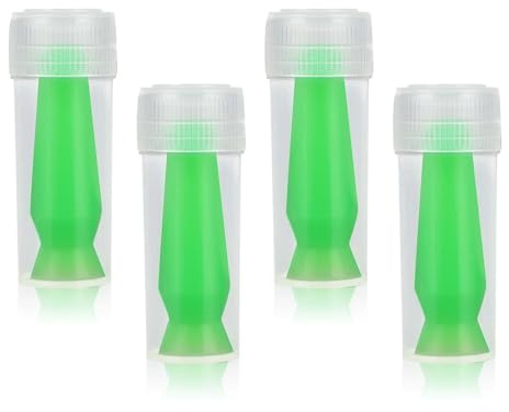 4pcs Scleral Lens Inserter Removal Tool, Silicone Ventless Scleral Lens Plunger Applicator and Remover with Case for Hard Contact Lenses RGP & Prosthetic Safety Eyes Tool(Green)