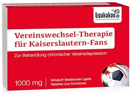KAISERSLAUTERN VEREINS-WECHSEL-THERAPIE | Für KAISERSLAUTERN Fans, bei chronischen Vereinsdepressionen - Männer Geschenke Geburtstag Fußball Überaschung Freund Kollege Bruder Vater Weihnachten
