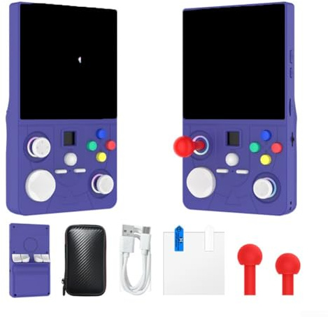Console de jeu portable pour console vidéo Arcade compacte rétro avec connectivité WiFi et expérience de jeu 3D pour les voyages et les jeux en ligne (violet)