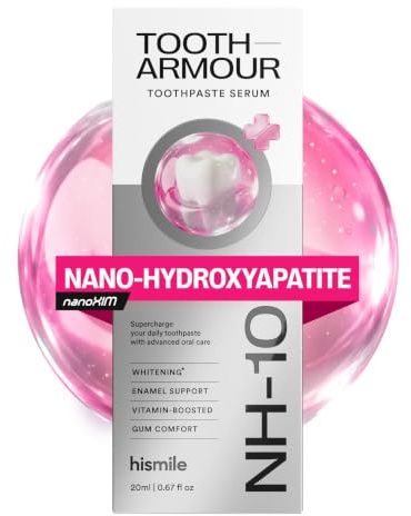 Hismile Tooth Armour Fluoridfreie Zahnpasta mit Serum, Nano-Hydroxyapatit-Zahnpasta, geeignet für empfindliche Zähne, stärkt den Zahnschmelz, mit Niacinamid, für fortschrittlichen Zahnschmelzschutz