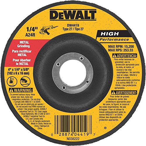 Black & Decker DW4419 1/4 Thick Grinding Wheel with 4 Diameter and 5/8 Arbor