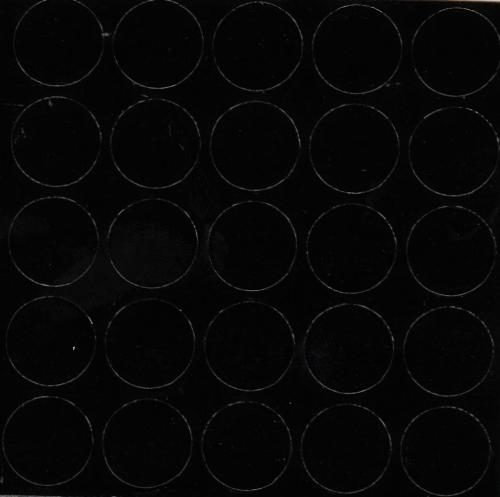 1 Sheet (25 caps) Self Adhesive Decorative Screw Cover Caps 14mm (326 Black Gloss)